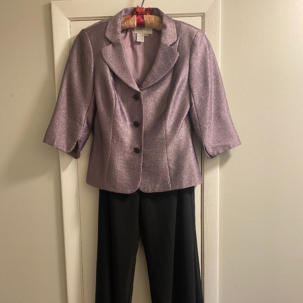 Size 6 David's Bridal  two piece pant outfit